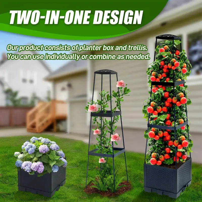 Hydroponic Tower - Kendi kendine sulanan dikim kutusu ve